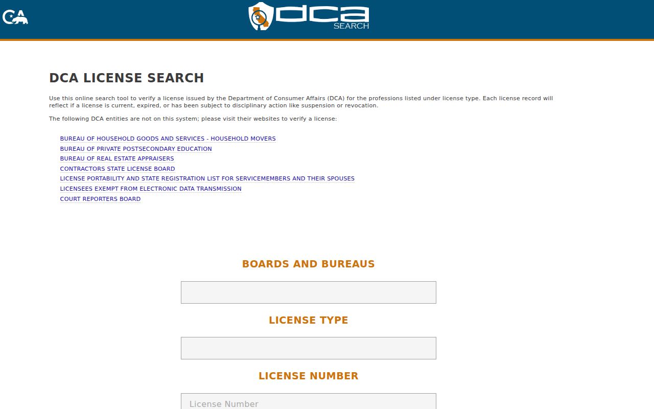 San Dimas public records lookup in California professional license records